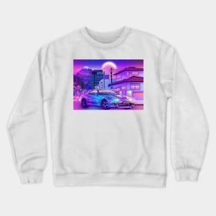 Toyota Supra mk4 Car Synthwave Crewneck Sweatshirt